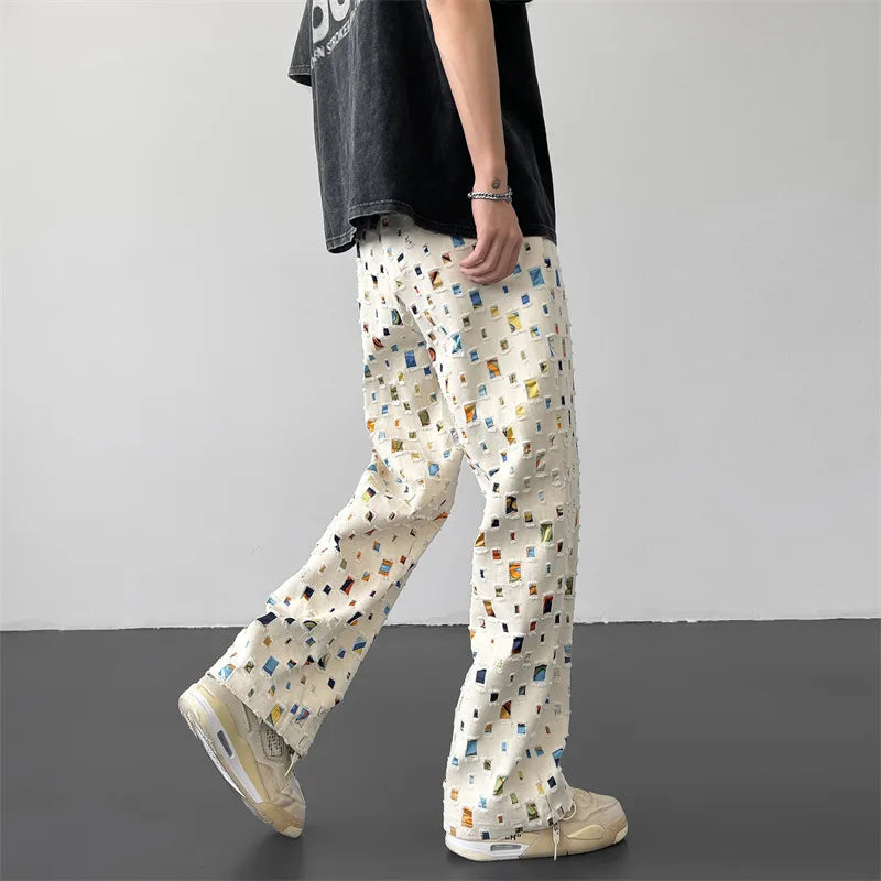 MOSAIC - Pantalon à coupe droite